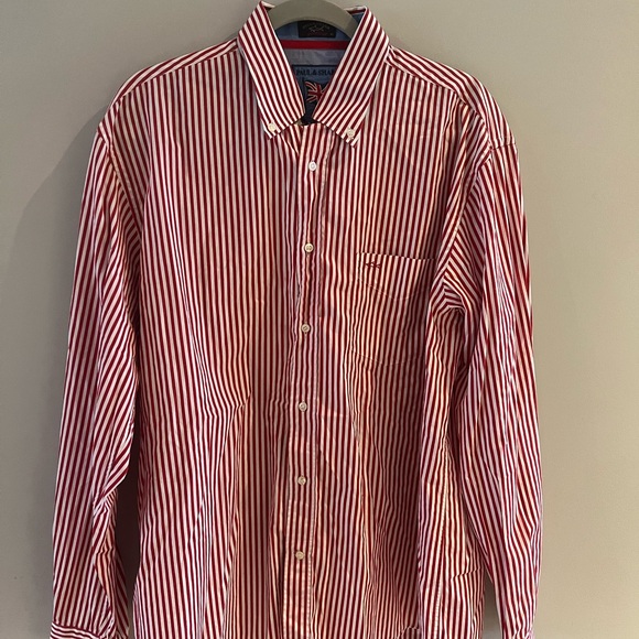 Paul & Shark South Sea Yacht Club button down classic red white stripe 43  (XL) - Picture 9 of 11